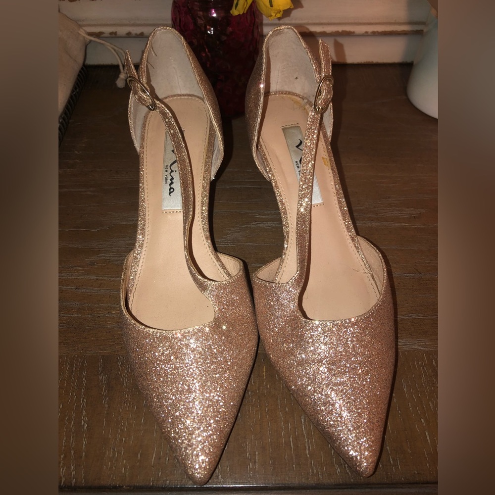 Nina Sparkle/Glitter Heels 7M